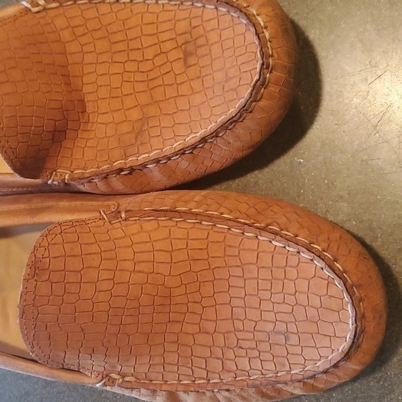 Sperry Camp Moc Tan Croc Embossed Leather Driving Loafers Mens main image 5